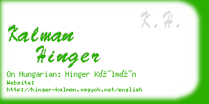 kalman hinger business card